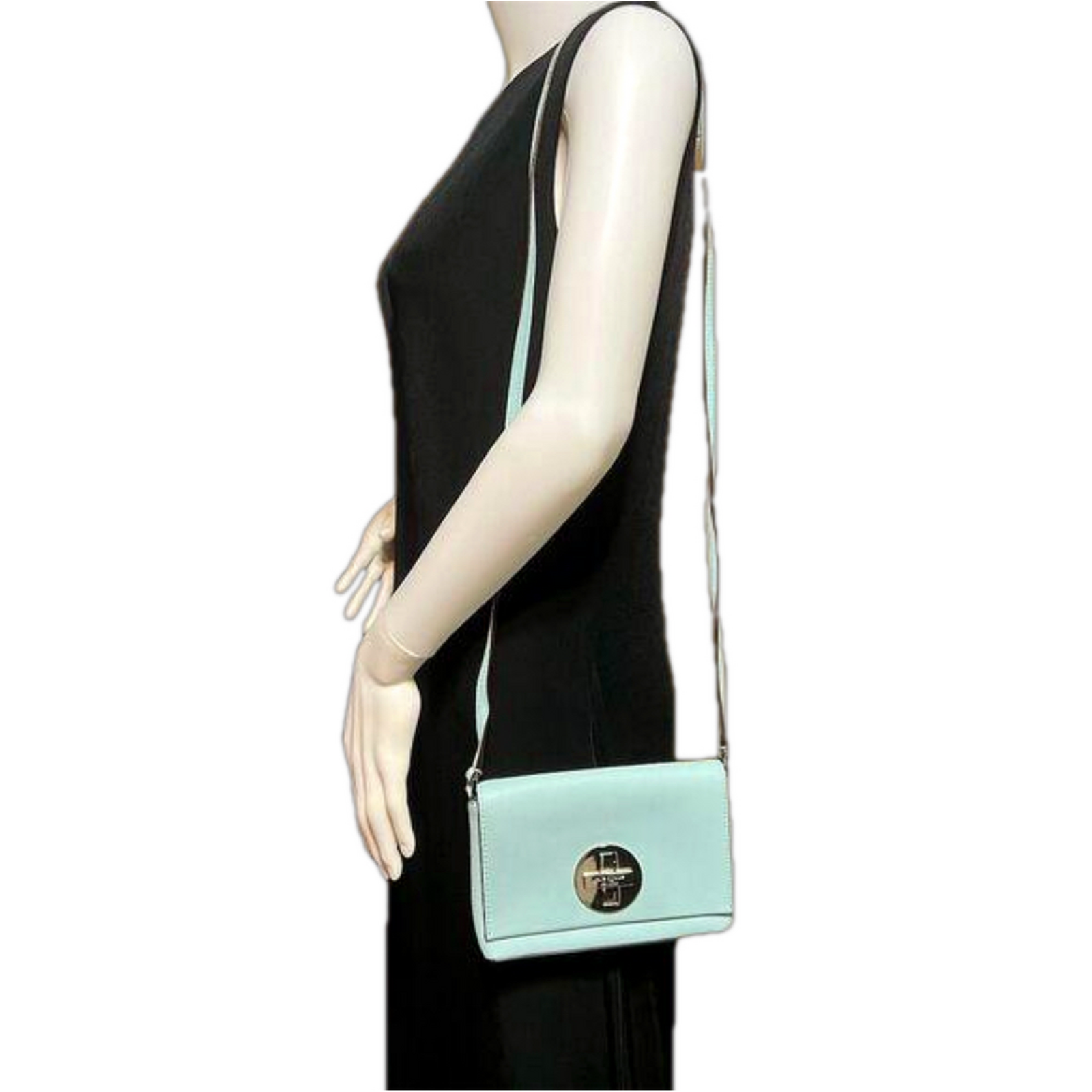 Kate Spade Newbury Lane Sally Light Blue Aqua Saffiano Crossbody Bag